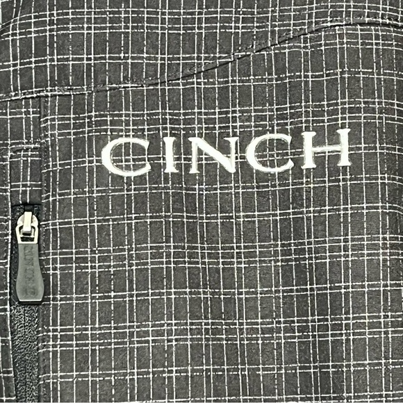 Cinch Softshell Jacket Mens Small Black Full Zip Western Coat Fleece Lined - Picture 10 of 16